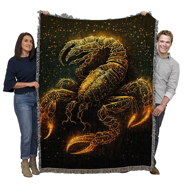 Fantasy Scorpio Zodiac Art Woven Blanket