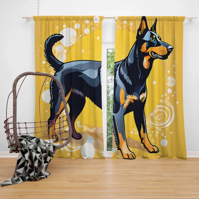 Fearless Guardian Dog Beauceron Strength Curtain