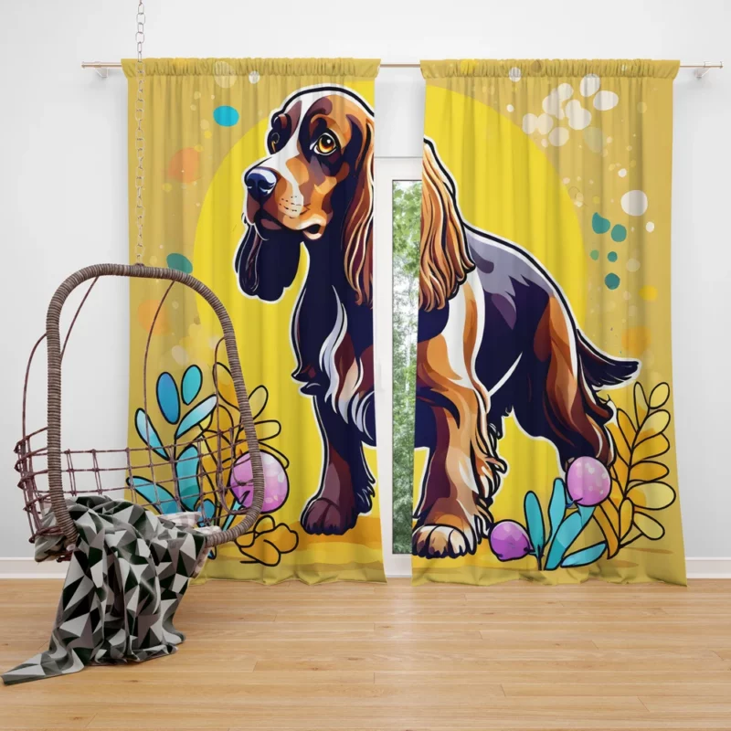 Field Spaniel Birthday Bond Teen Companion Curtain