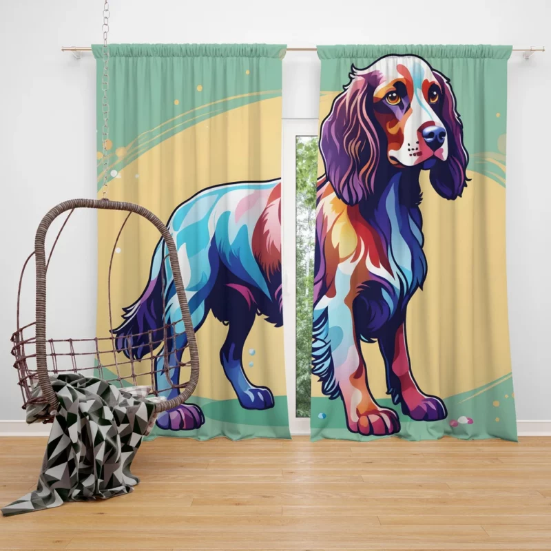 Field Spaniel Charm Teen Birthday Joy Curtain