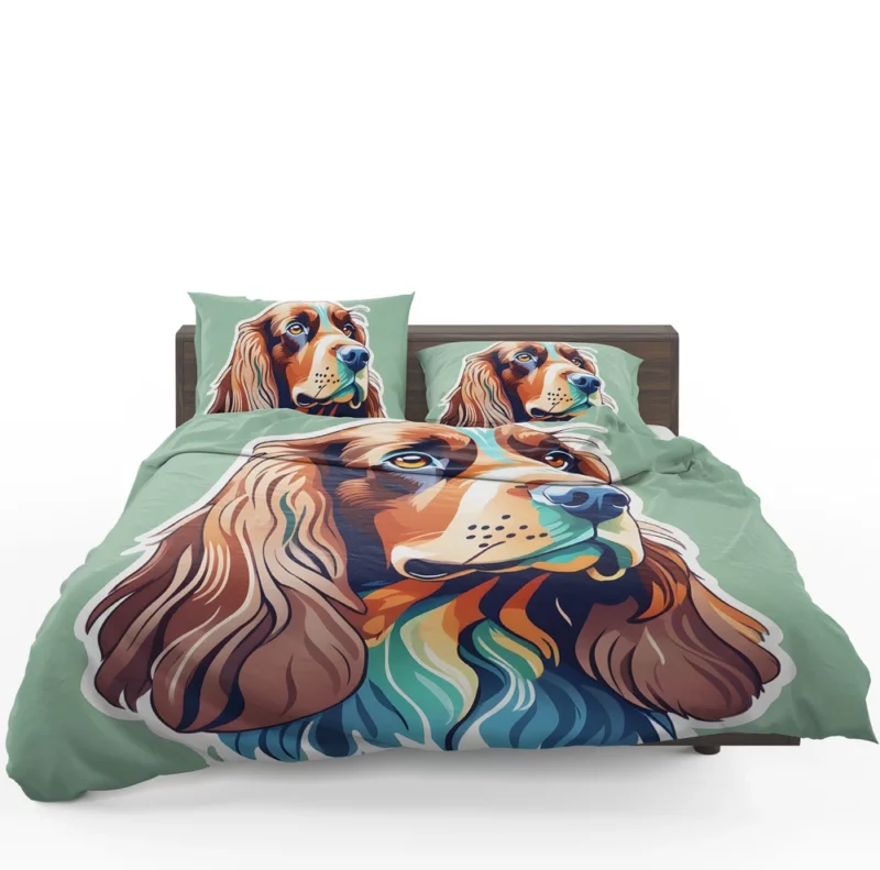 Field Spaniel Dog Pup Teen Birthday Surprise Bedding Set 1