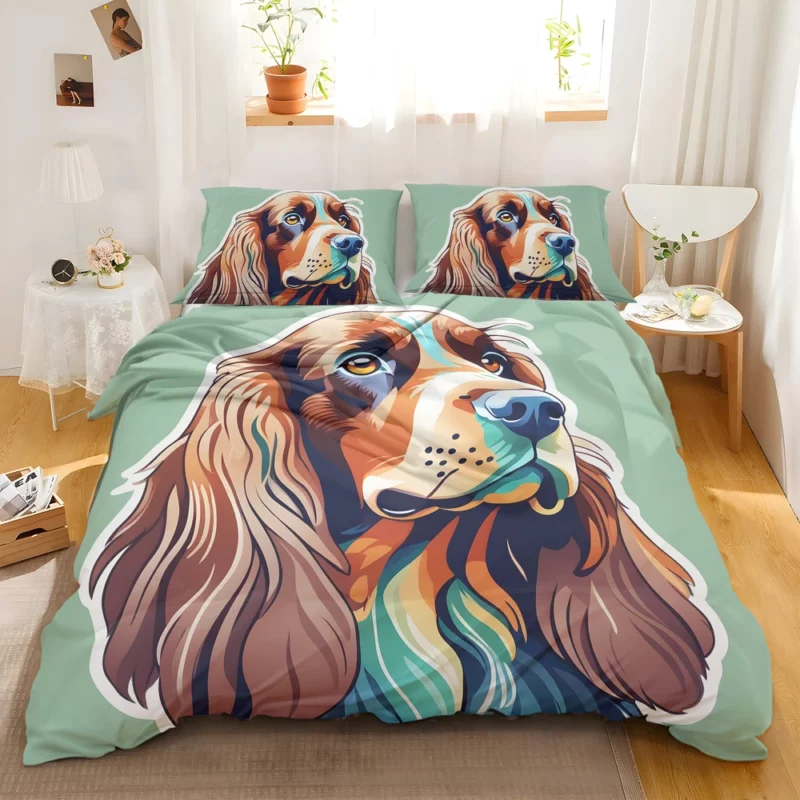 Field Spaniel Dog Pup Teen Birthday Surprise Bedding Set 2