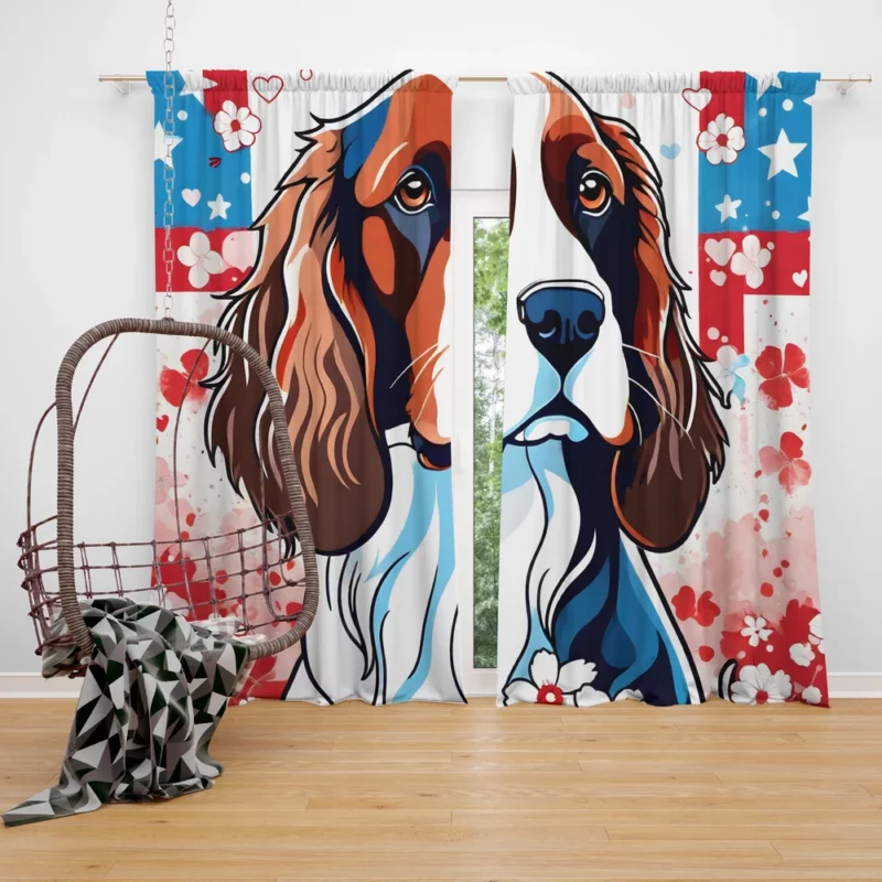 Field Spaniel Elegance Teen Stylish Gift Curtain