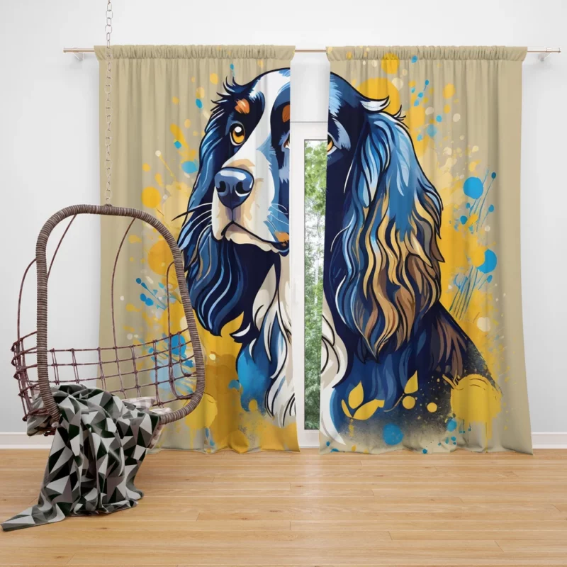 Field Spaniel Love Teen Heartfelt Gift Curtain