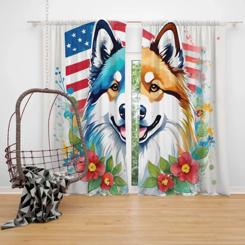 Finnish Lapphund Birthday Surprise Teen Delight Curtain