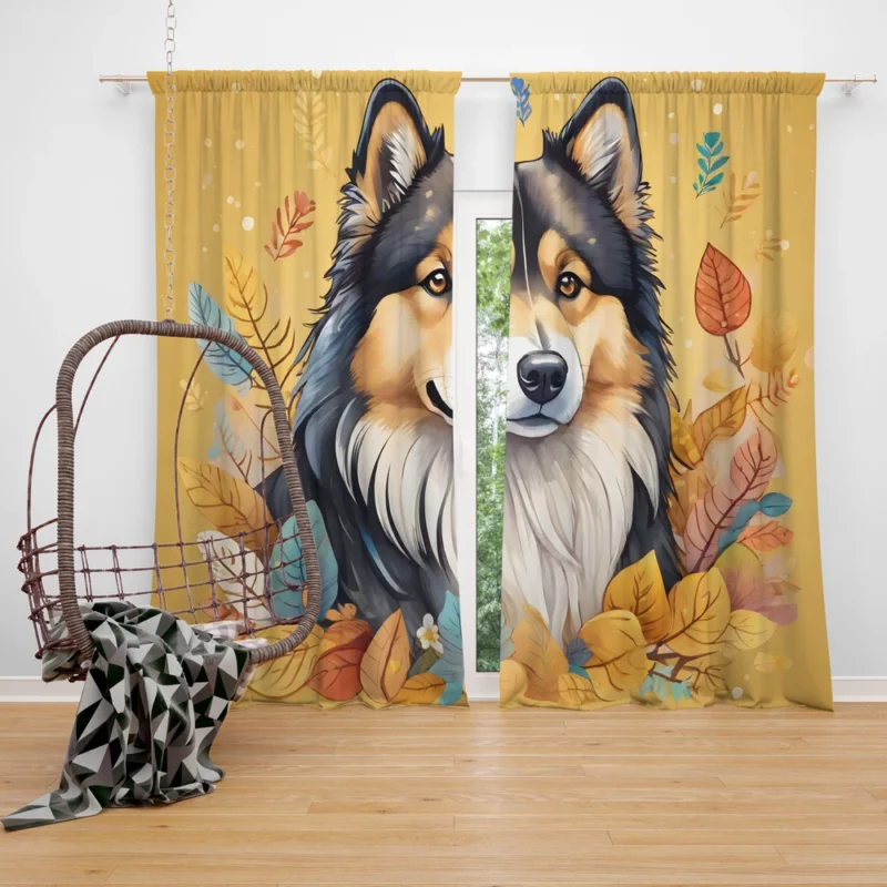 Finnish Lapphund Dog Delight Teen Joyful Surprise Curtain