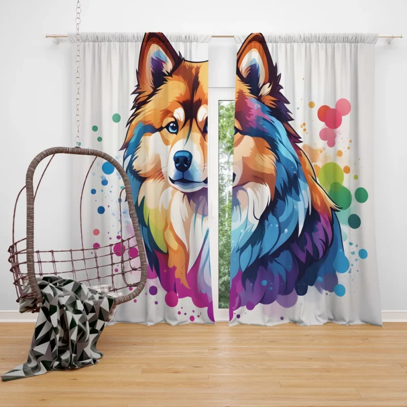 Finnish Lapphund Joy Teen Birthday Delight Curtain