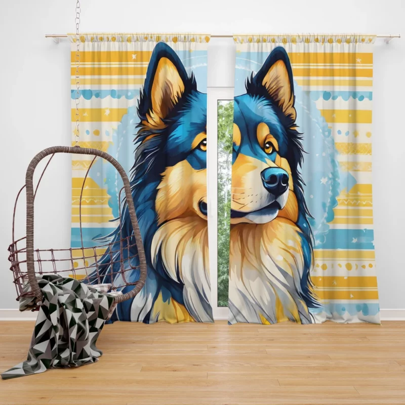 Finnish Lapphund Love Teen Heartfelt Gift Curtain