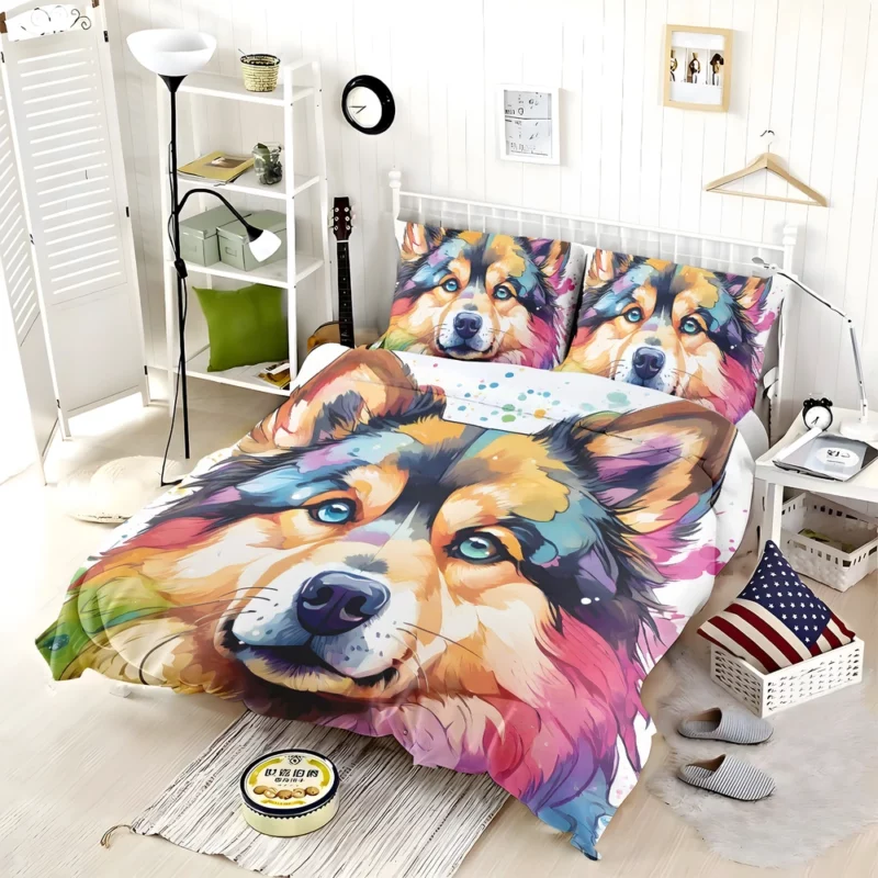 Finnish Lapphund Pup Teen Birthday Surprise Bedding Set