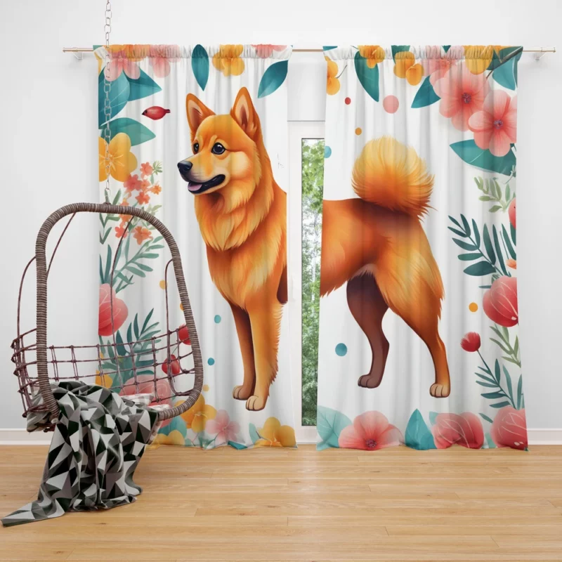 Finnish Spitz Joy Teen Birthday Delight Curtain