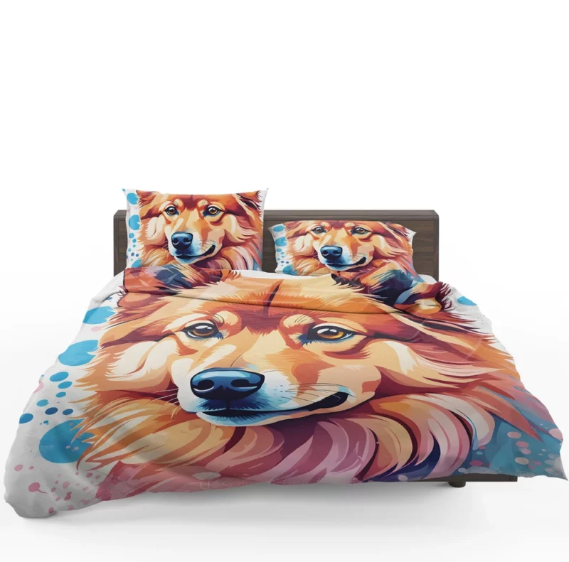Finnish Spitz Pup Teen Birthday Surprise Bedding Set 1
