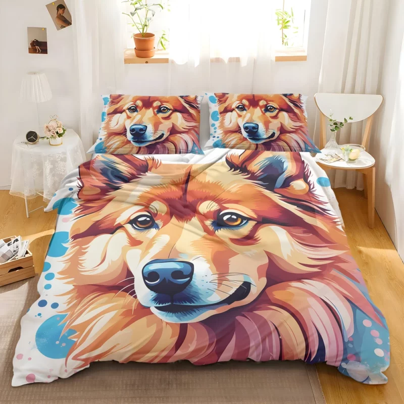 Finnish Spitz Pup Teen Birthday Surprise Bedding Set 2
