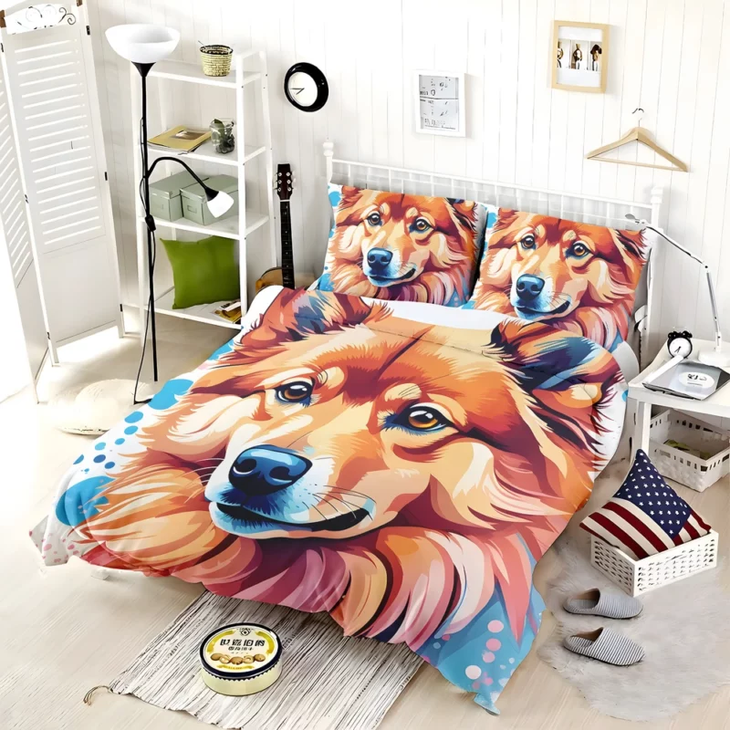 Finnish Spitz Pup Teen Birthday Surprise Bedding Set