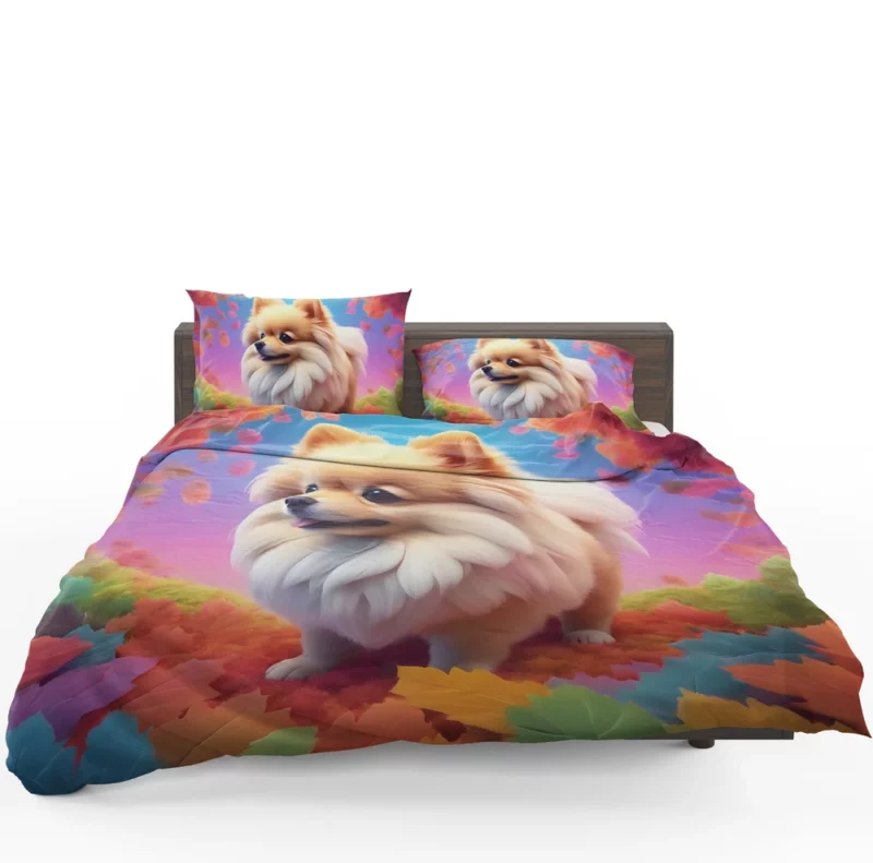 Fluffy Elegance Pomeranian Dog Companion Bedding Set 1