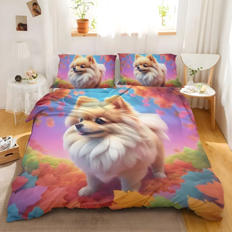 Fluffy Elegance Pomeranian Dog Companion Bedding Set 2