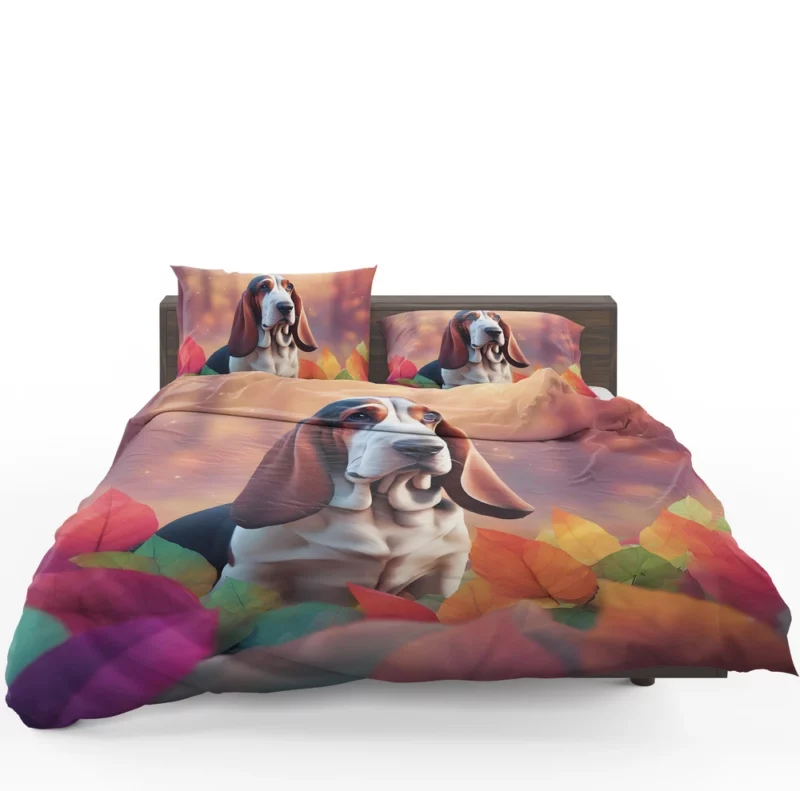 Gentle Basset Hound Dog Companion Bedding Set 1