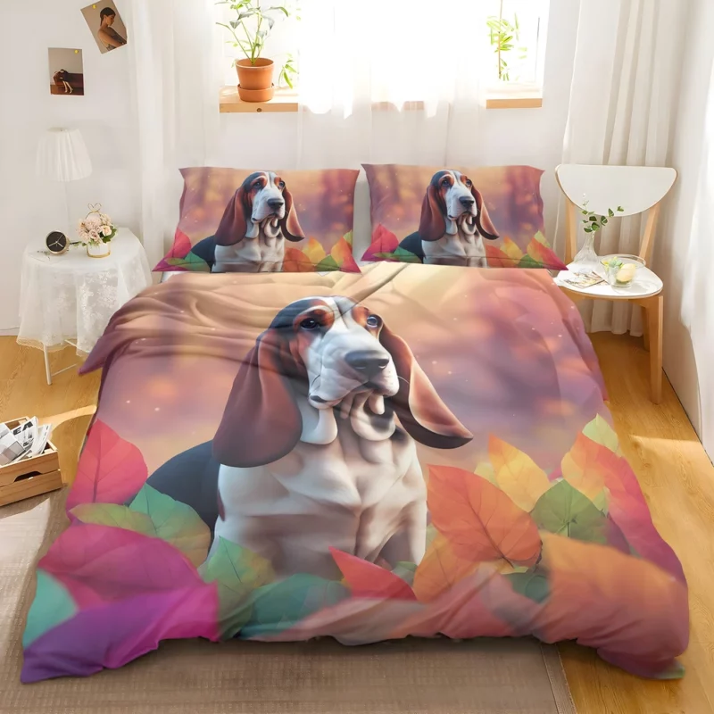 Gentle Basset Hound Dog Companion Bedding Set 2