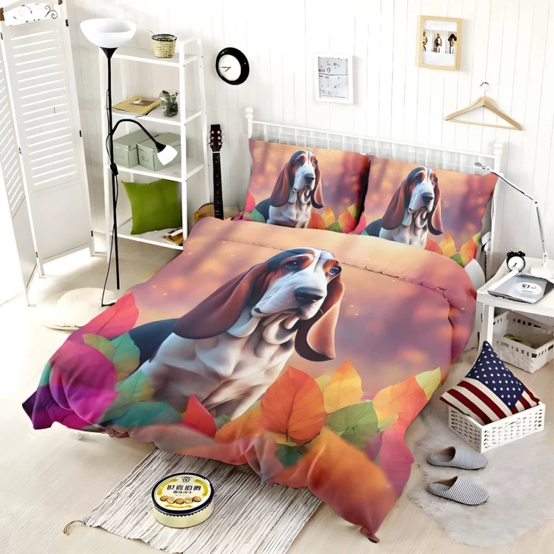 Gentle Basset Hound Dog Companion Bedding Set