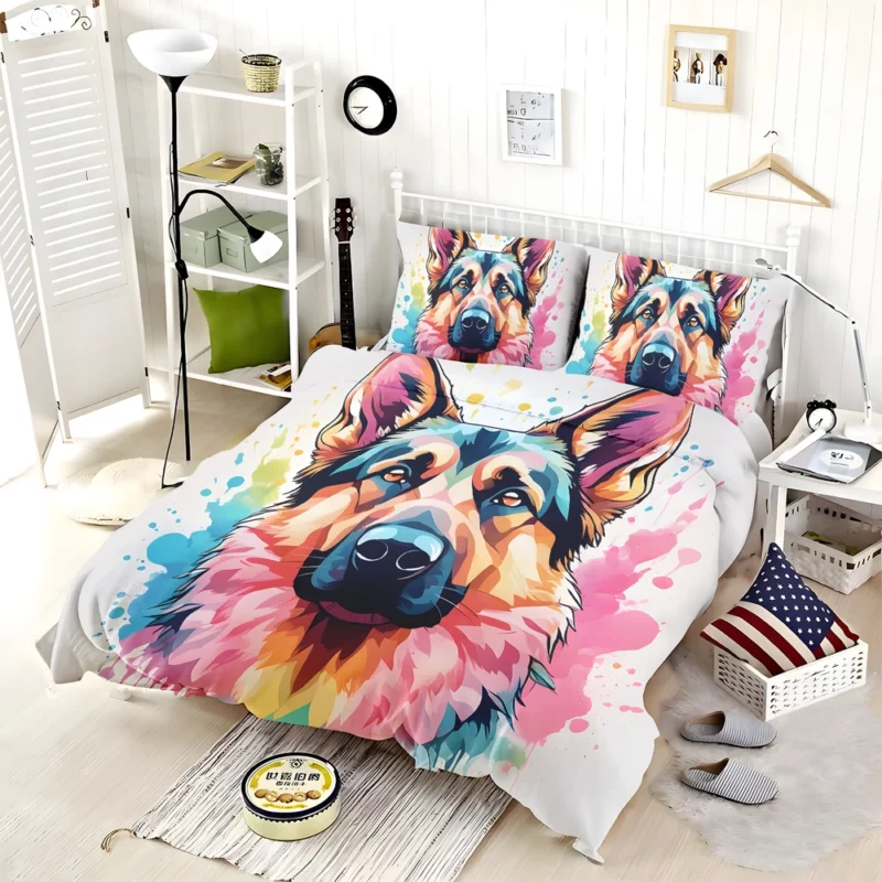 German Shepherd Charm Teen Birthday Joy Bedding Set