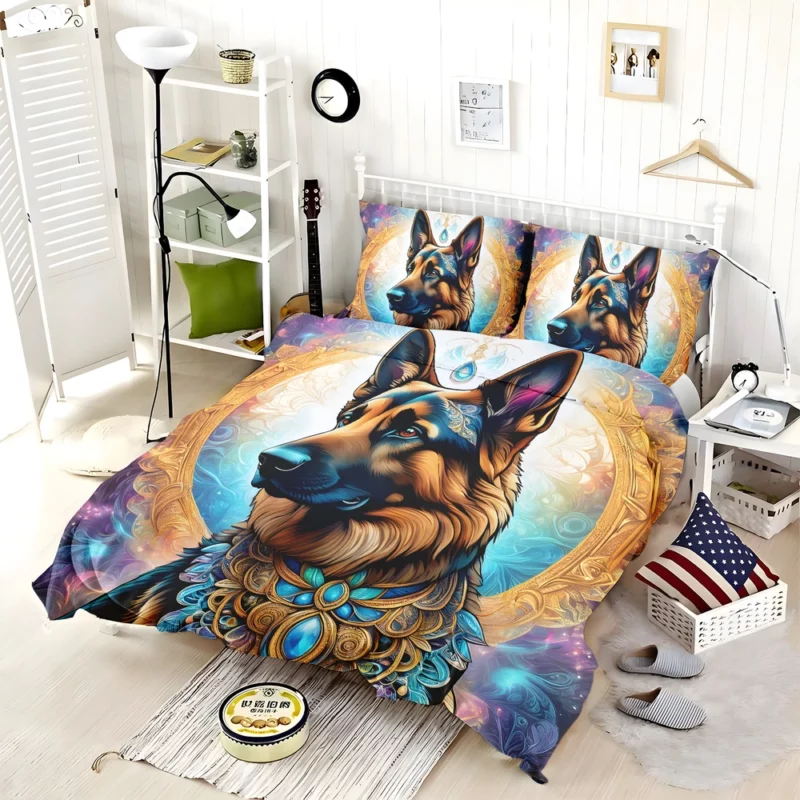 German Shepherd Dog Delight Teen Joyful Surprise Bedding Set