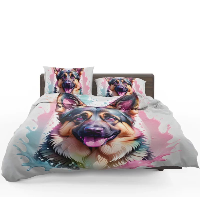 German Shepherd Pup Teen Birthday Surprise Bedding Set 1