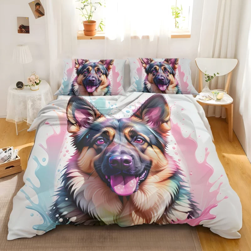 German Shepherd Pup Teen Birthday Surprise Bedding Set 2