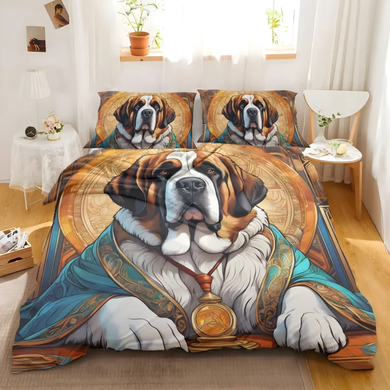 Giant Companion Saint Bernard Dog Bedding Set 2