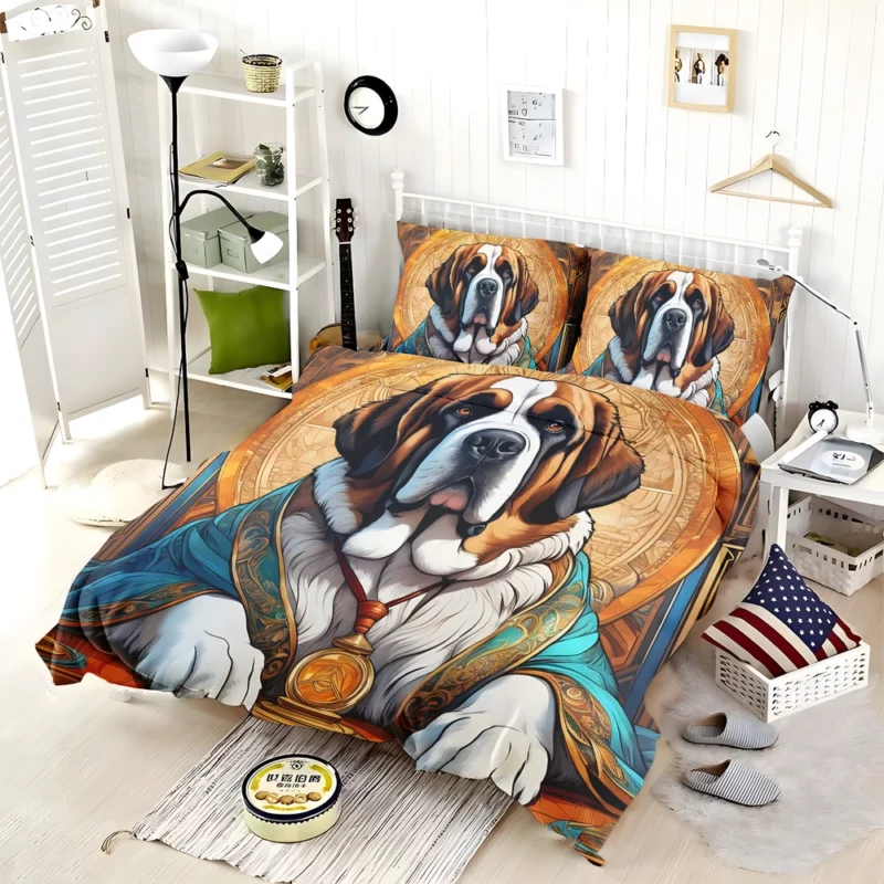 Giant Companion Saint Bernard Dog Bedding Set