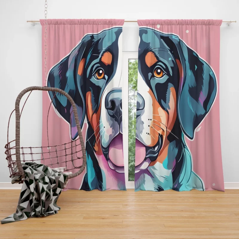 Gift of Love Greater Swiss Mountain Dog Joy Curtain