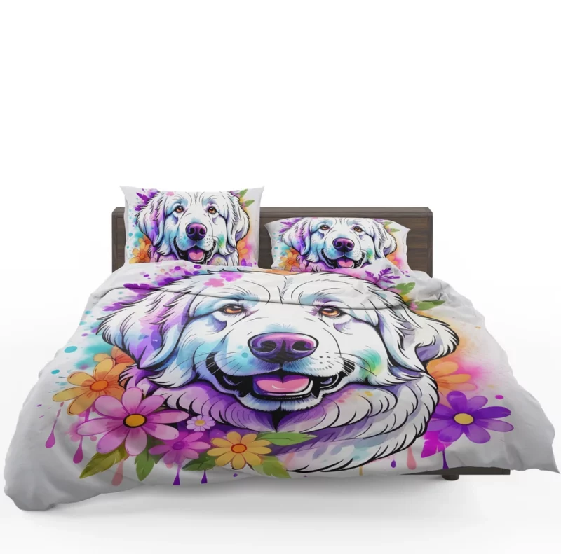 Gifted Great Pyrenees Joy Furry Companion Bedding Set 1