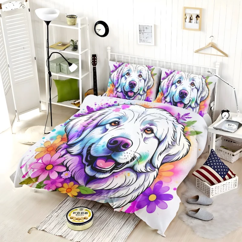 Gifted Great Pyrenees Joy Furry Companion Bedding Set