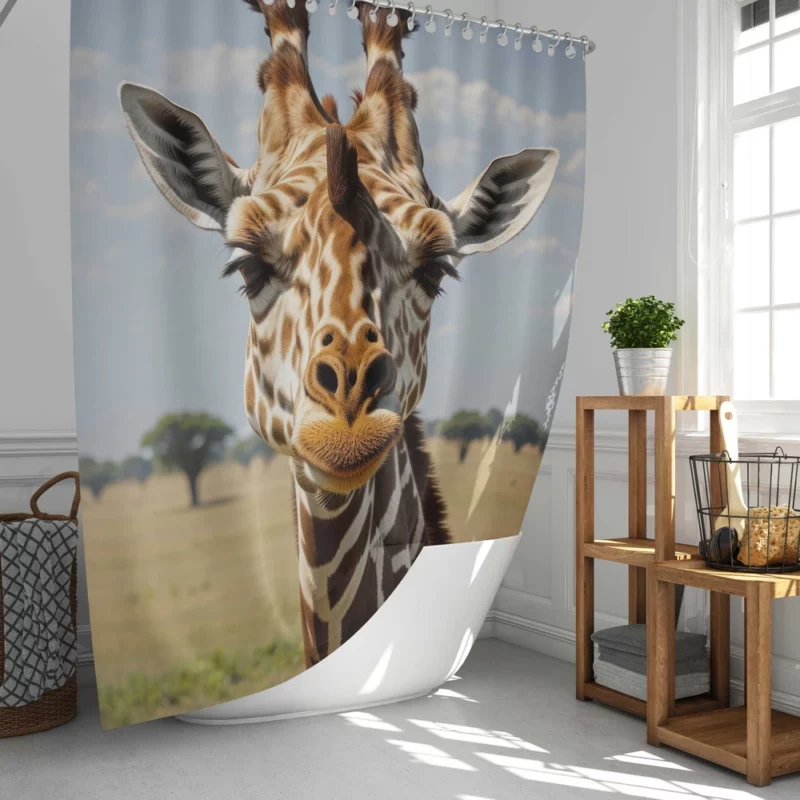 Giraffe in the Jungle Shower Curtain