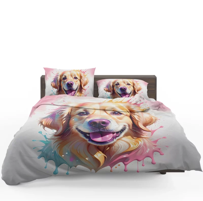 Golden Retriever Charm Teen Birthday Joy Bedding Set 1