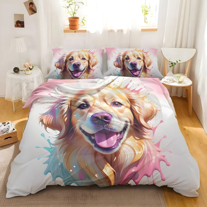 Golden Retriever Charm Teen Birthday Joy Bedding Set 2