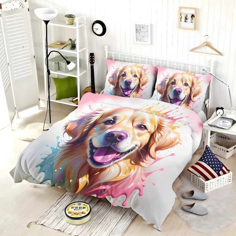 Golden Retriever Charm Teen Birthday Joy Bedding Set