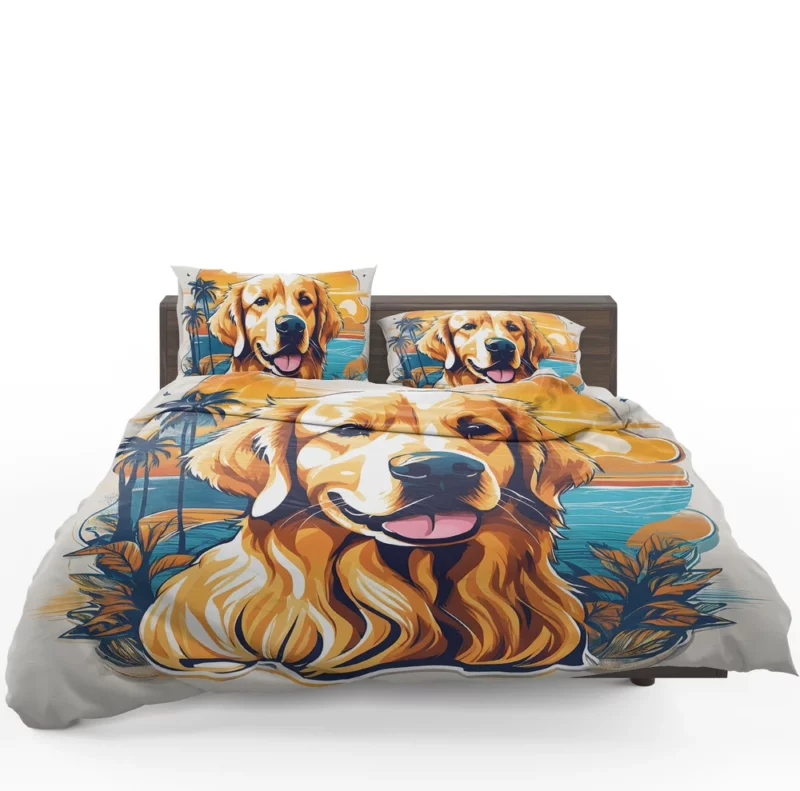 Golden Retriever Love Teen Heartfelt Gift Bedding Set 1