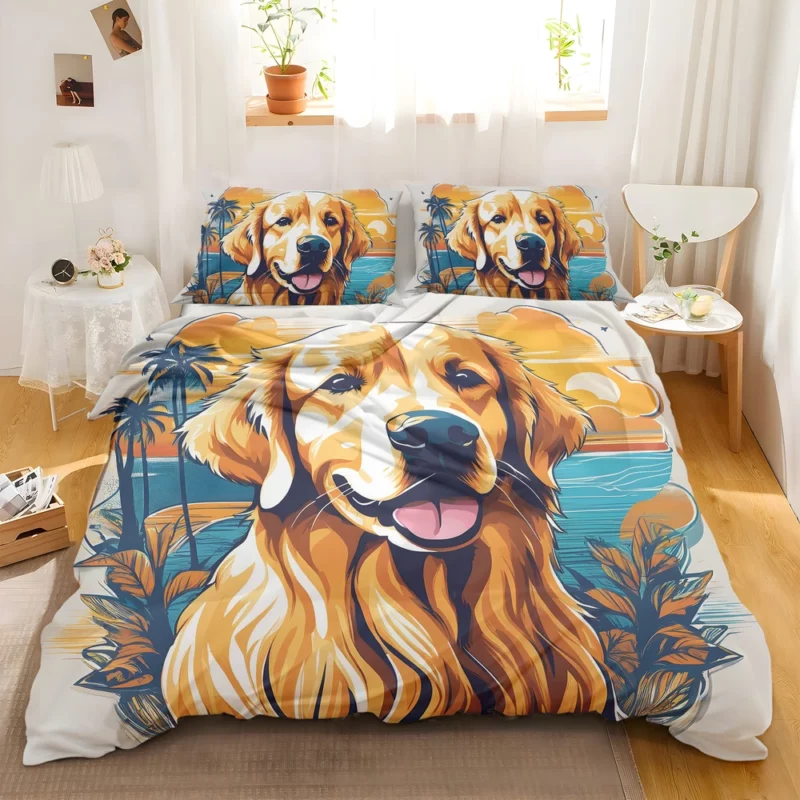 Golden Retriever Love Teen Heartfelt Gift Bedding Set 2