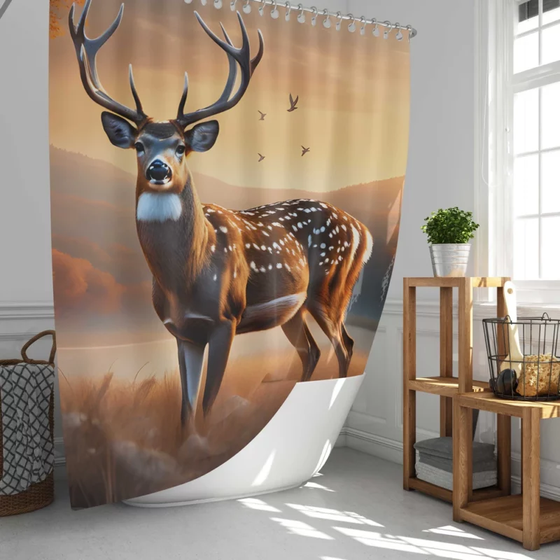 Graceful Forest Dweller A Deer at Home Shower Curtain