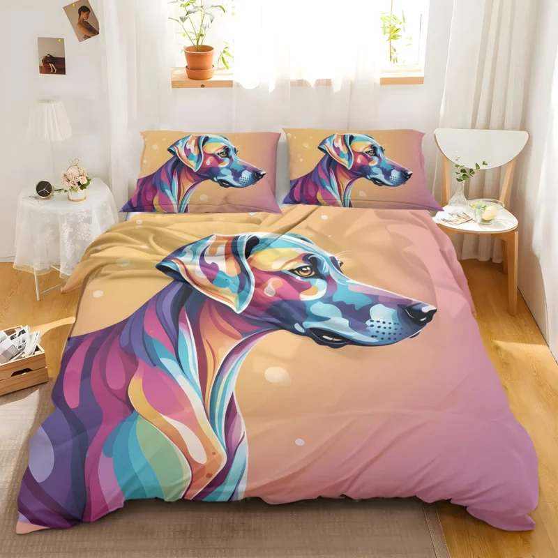 Graceful Gazehound Sloughi Dog Bedding Set 2