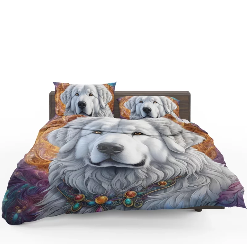 Great Pyrenees Elegance Gift of Love Bedding Set 1