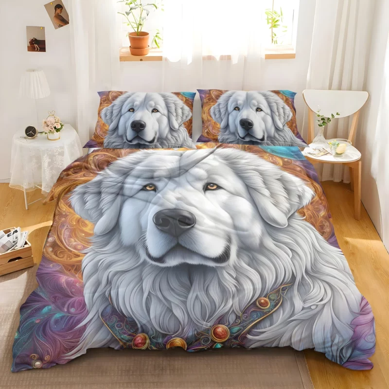 Great Pyrenees Elegance Gift of Love Bedding Set 2