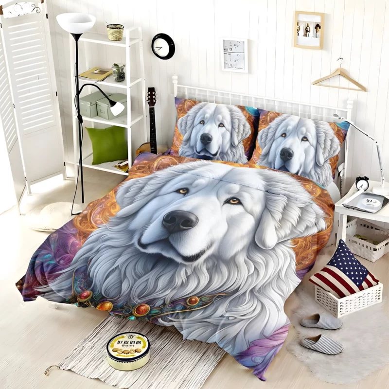 Great Pyrenees Elegance Gift of Love Bedding Set