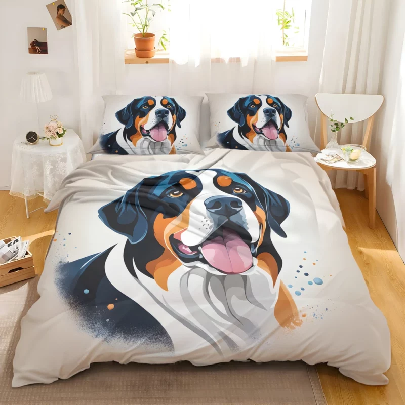 Greater Swiss Mountain Charm Dog Gift Joy Bedding Set 2