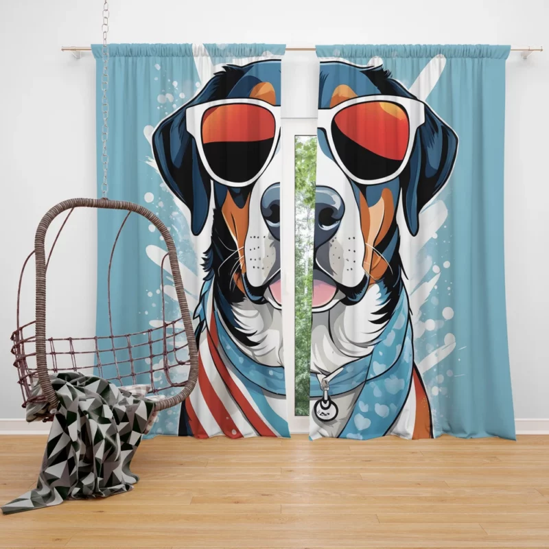 Greater Swiss Mountain Dog Companion Dog Gift Curtain