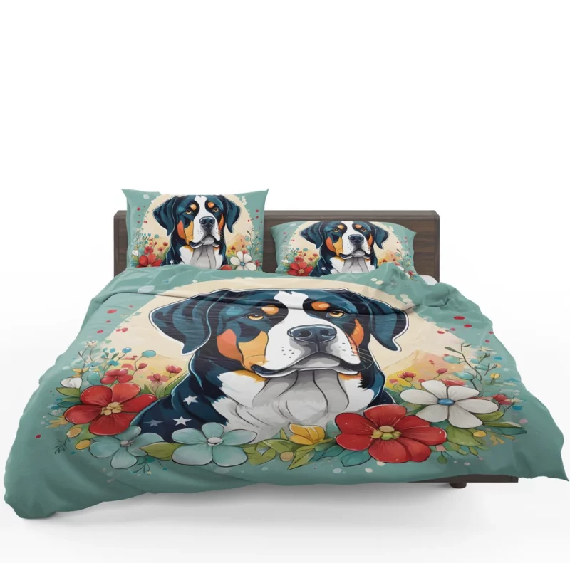 Greater Swiss Mountain Dog Elegance Gift of Love Bedding Set 1