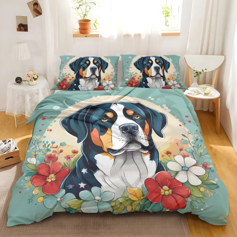 Greater Swiss Mountain Dog Elegance Gift of Love Bedding Set 2