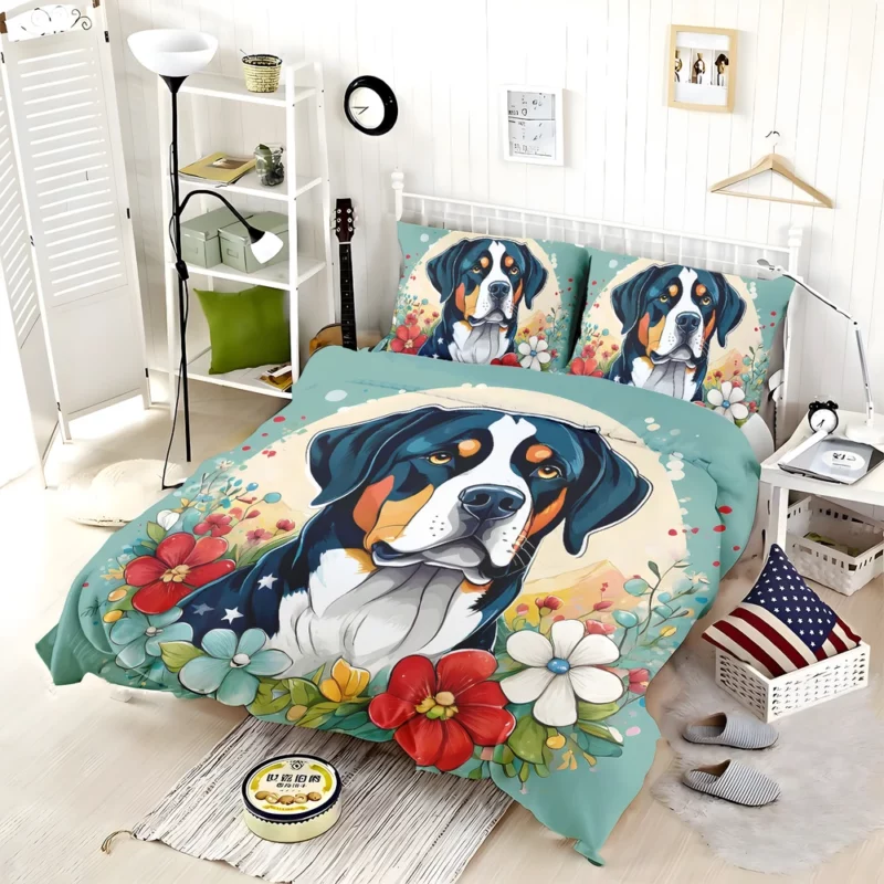 Greater Swiss Mountain Dog Elegance Gift of Love Bedding Set