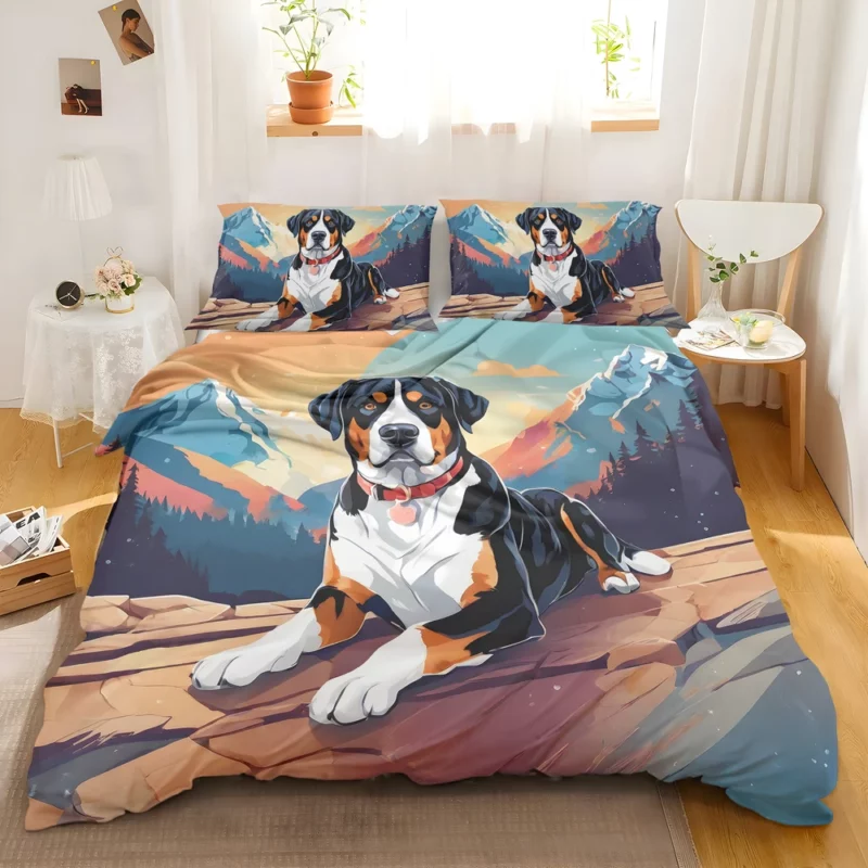 Greater Swiss Mountain Dog Majesty Gift of Joy Bedding Set 2