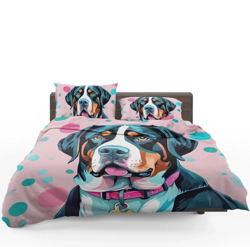 Greater Swiss Mountain Majesty Dog Gift Bedding Set 1