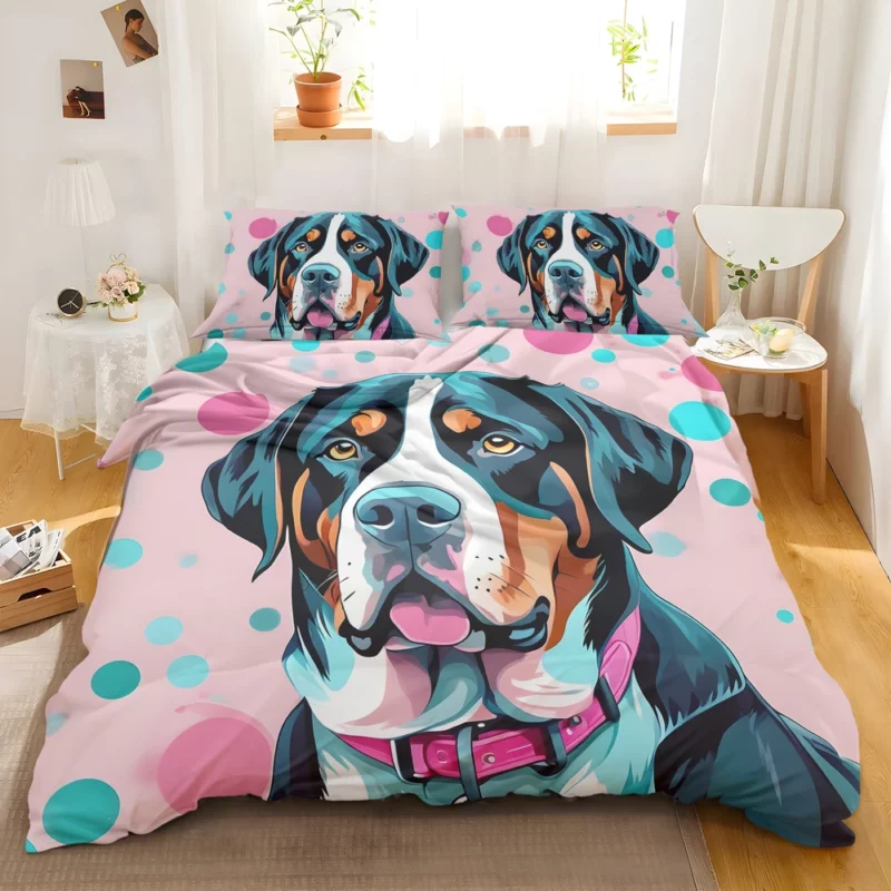 Greater Swiss Mountain Majesty Dog Gift Bedding Set 2